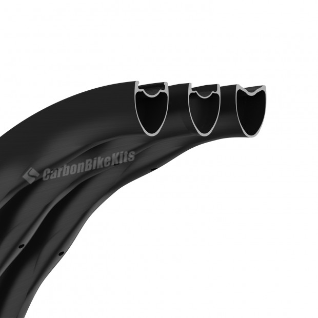 Cerchio ultraleggero da 340g forma ondulata 700C 35x28mm in carbonio tubeless con gancio/senza gancio/tubolare per bici da strada Cerchio ultraleggero da 340g forma ondulata 700C 35x28mm in carbonio tubeless con gancio/senza gancio/tubolare per bici da strada